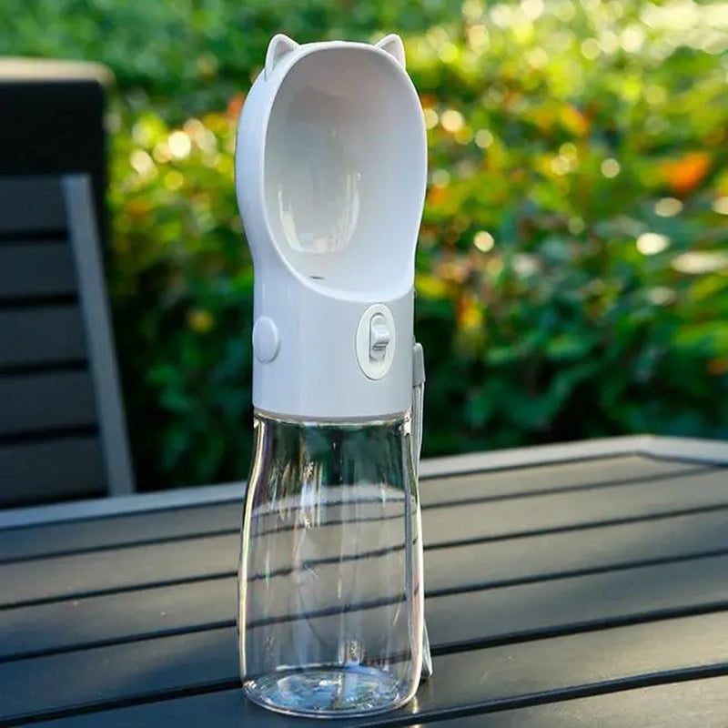 Portable Leakproof Dog Water Bottle with Built-In Bowl - Ideal Pet Feeding Accessory for Travel and Hiking