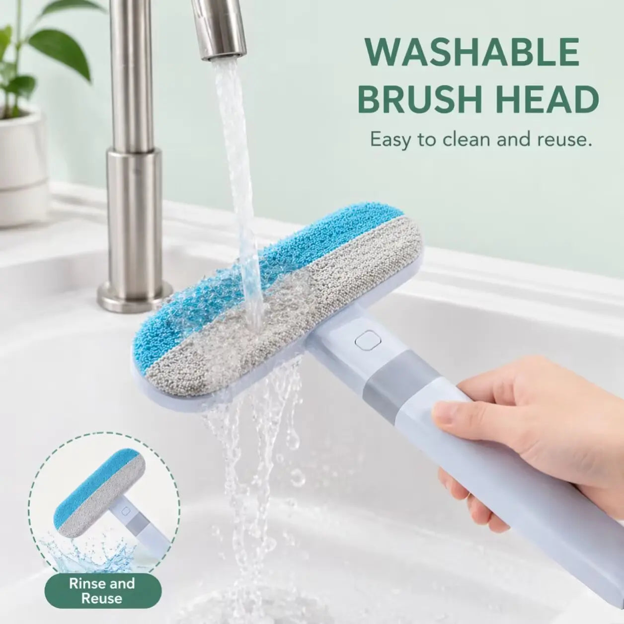 Enhanced Pet Hair Removal Brush with Extended Handle, Versatile Lint Cleaner for Furniture, Bedding, Clothing, and Vehicle Interiors, Washable Multi-Surface Tool