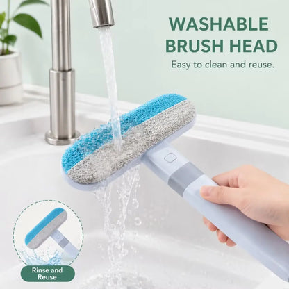 Enhanced Pet Hair Removal Brush with Extended Handle, Versatile Lint Cleaner for Furniture, Bedding, Clothing, and Vehicle Interiors, Washable Multi-Surface Tool