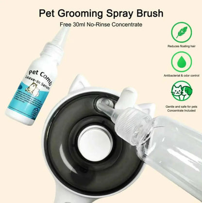 Pet Grooming and Deshedding Brush for Cats and Dogs – One-Button Hair Removal Comb and Vacuum Brush for Effective Fur Removal
