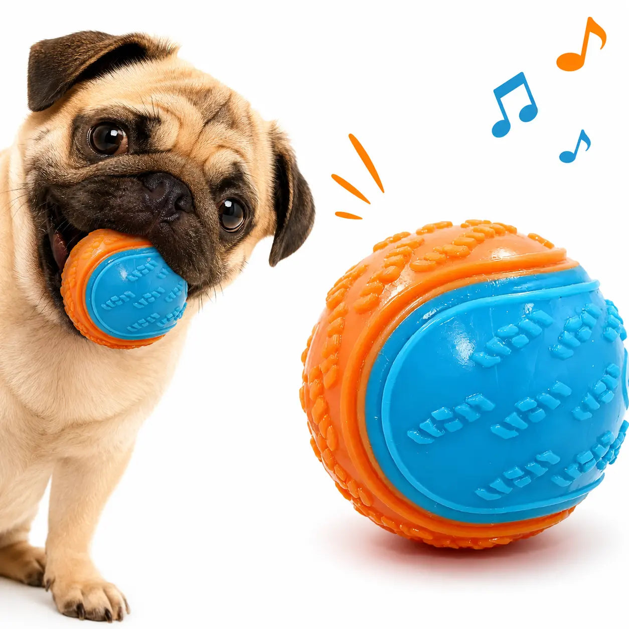 Interactive Bouncy Rubber Ball Dog Toy for Chewing and Fetching - Suitable for Small, Medium, and Large Dogs - Outdoor Play and Boredom Relief