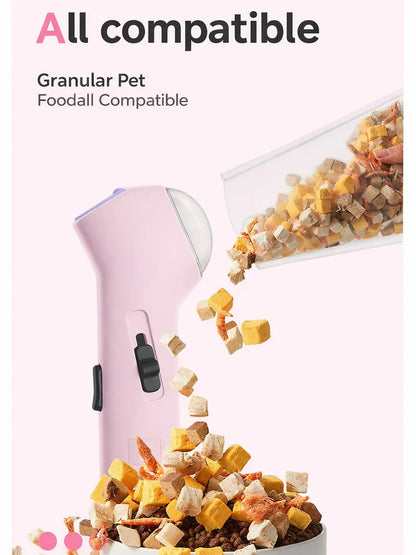 Portable Interactive Pet Treat Dispenser - Handheld Snack Launcher for Dog and Cat Training and Enrichment Activities