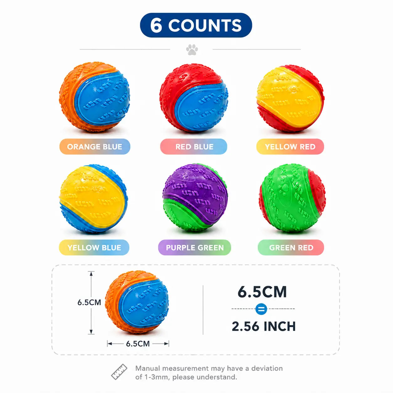 Interactive Bouncy Rubber Ball Dog Toy for Chewing and Fetching - Suitable for Small, Medium, and Large Dogs - Outdoor Play and Boredom Relief