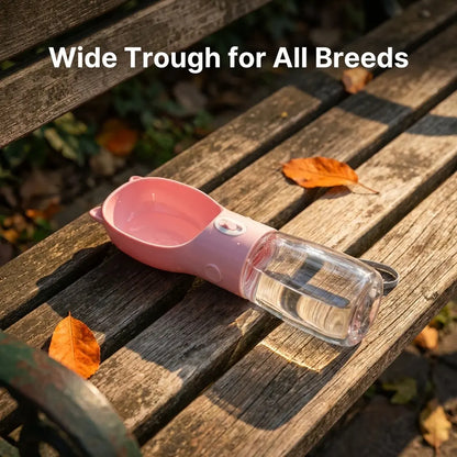 Portable Leakproof Dog Water Bottle with Built-In Bowl - Ideal Pet Feeding Accessory for Travel and Hiking
