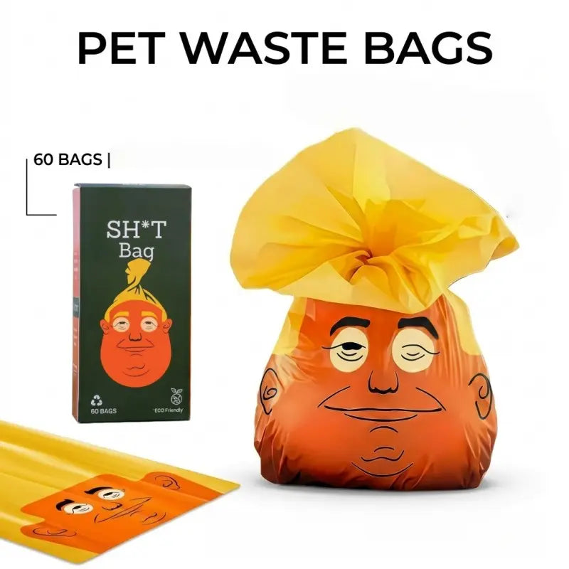 Novelty Dog Waste Bags - 60 Count Rolls, Humorous Pet Waste Disposal Bags for Dog Owners, Ideal Gag Gift for Dog Moms and Dads