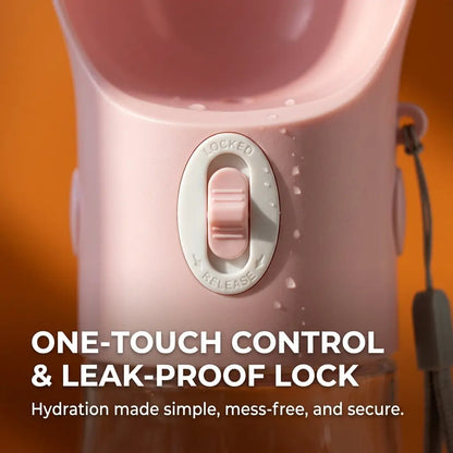 Portable Leakproof Dog Water Bottle with Built-In Bowl - Ideal Pet Feeding Accessory for Travel and Hiking