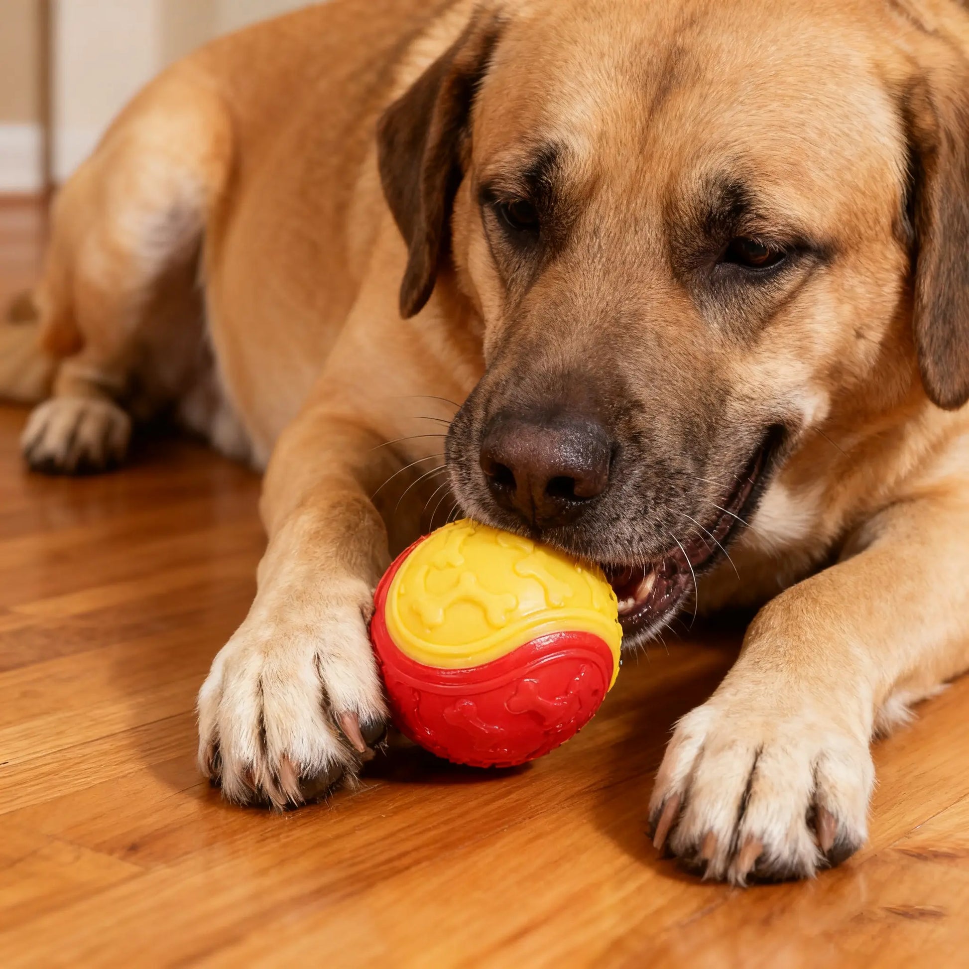 Interactive Bouncy Rubber Ball Dog Toy for Chewing and Fetching - Suitable for Small, Medium, and Large Dogs - Outdoor Play and Boredom Relief