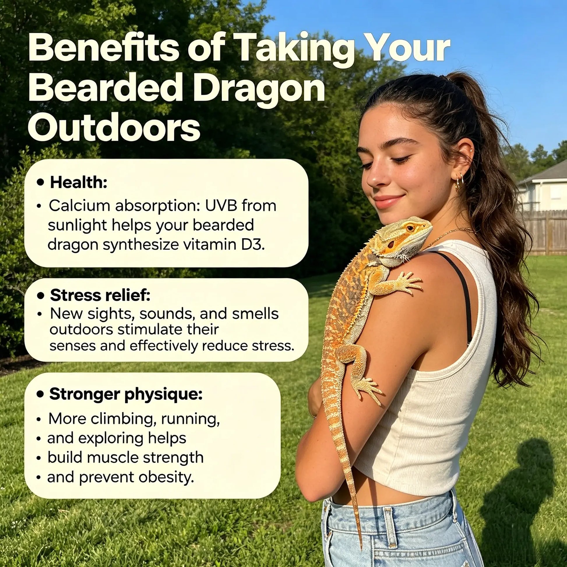 Reptile Harness and Leash Set - Adjustable Microfiber Suede Leather, Available in Three Sizes, No-Pull Full Protection Design for Bearded Dragon Training