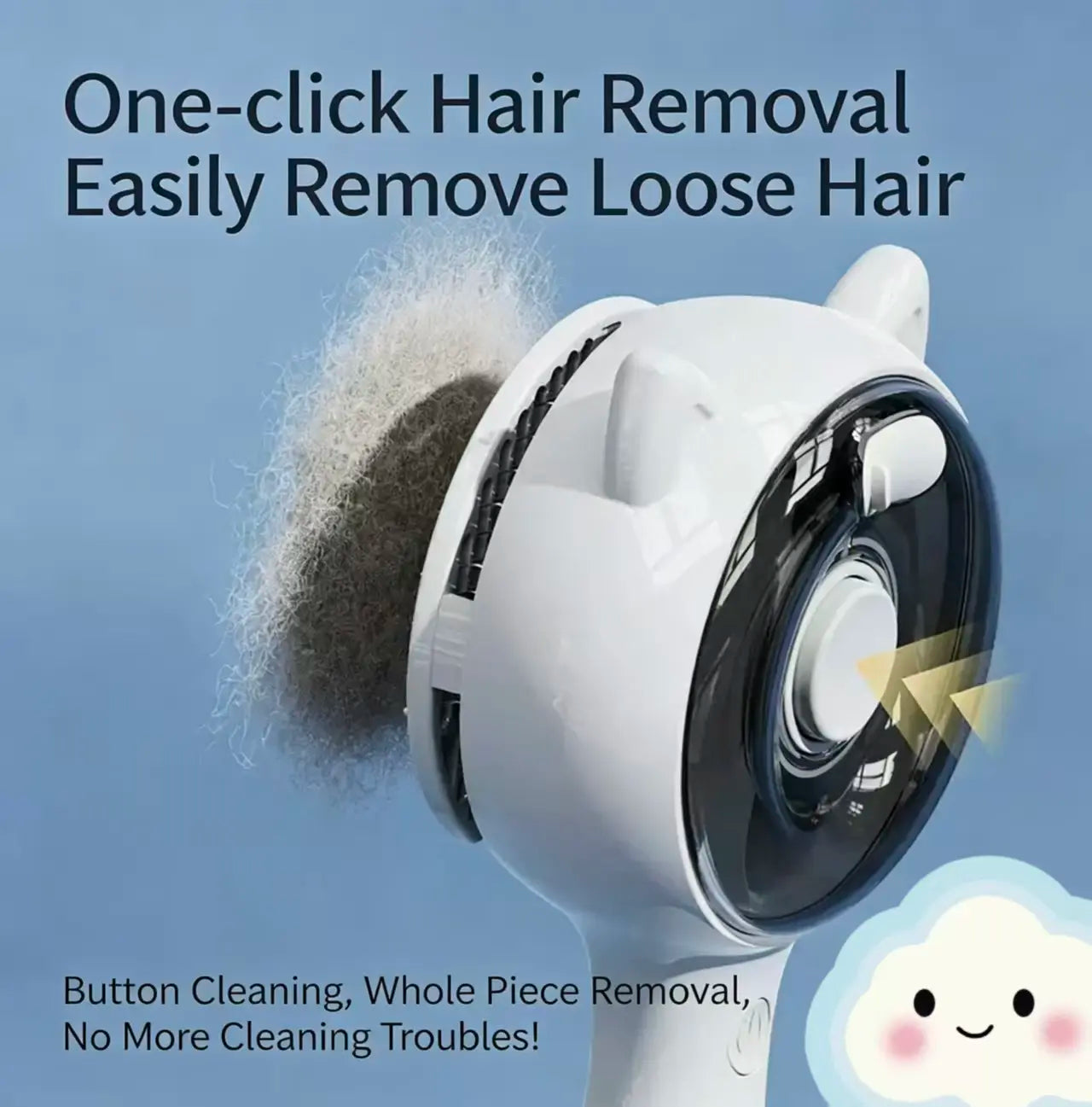 Pet Grooming and Deshedding Brush for Cats and Dogs – One-Button Hair Removal Comb and Vacuum Brush for Effective Fur Removal