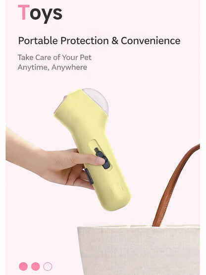 Portable Interactive Pet Treat Dispenser - Handheld Snack Launcher for Dog and Cat Training and Enrichment Activities