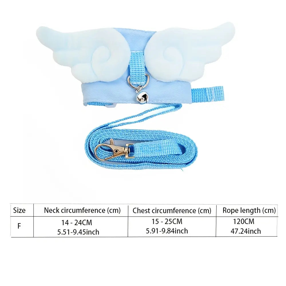 Ferret Angel Leash Vest Style Chest Harness Walking Harness Pet Ferret Mongoose Outdoor Walk Lead, Comfortable and Secure Pet Leash for Ferrets